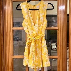 Finders Keepers Yellow Floral Romper